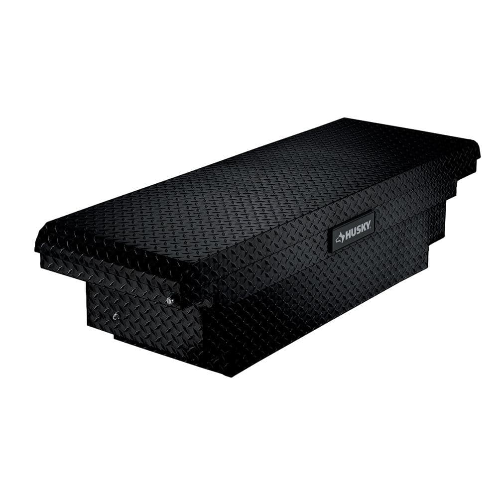 Husky 61.86 in. Matte Black Aluminum Low Profile Mid-Size Crossbed Truck  Tool Box