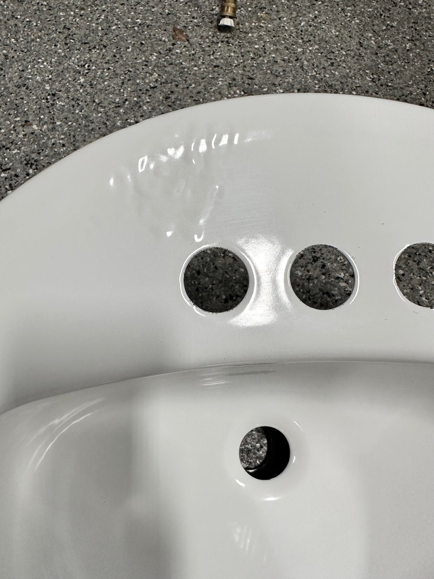 Bootz Industries Laurel Round Drop-In Bathroom Sink in White