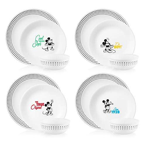 Corelle 16-piece Dinner Set, Mickey Mouse