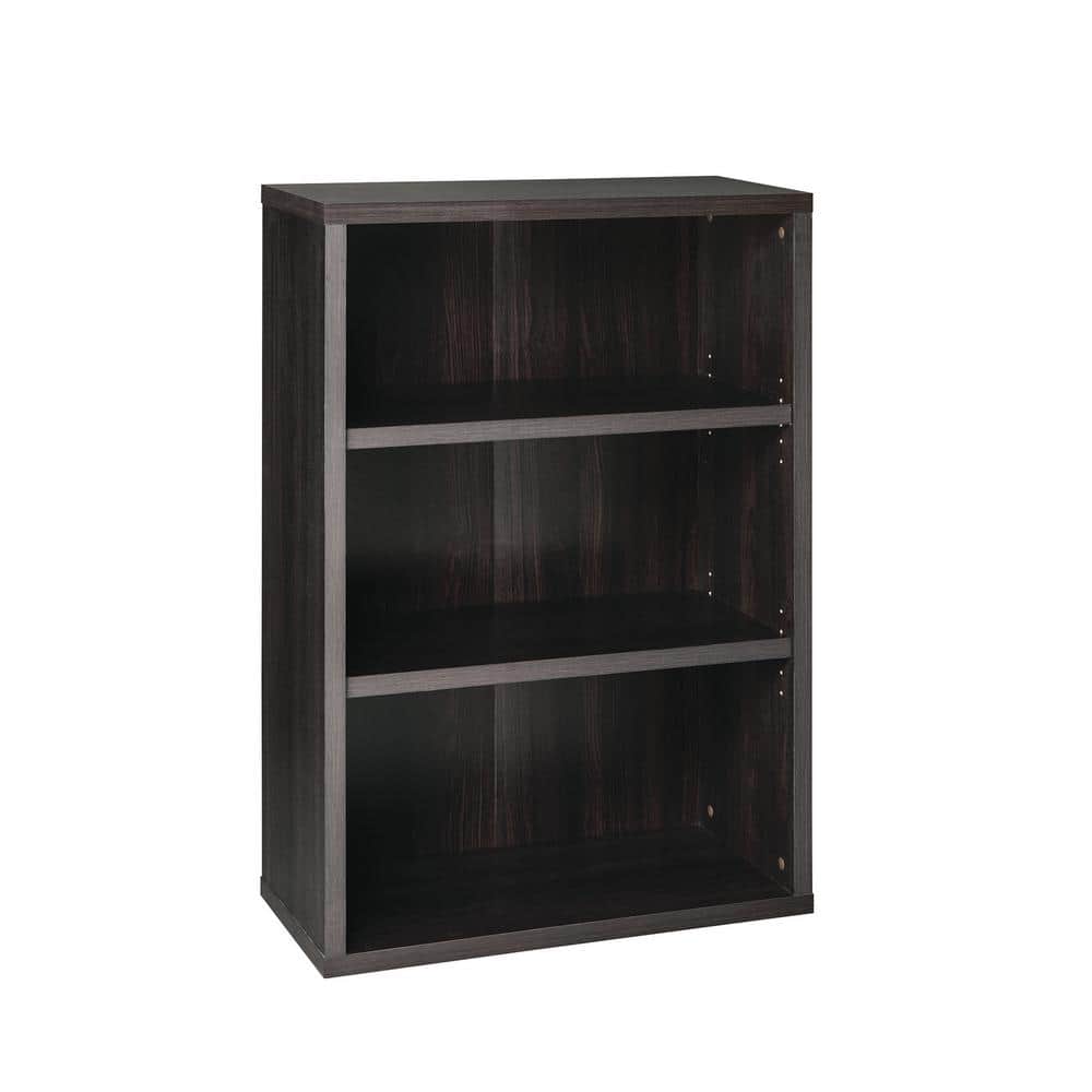ClosetMaid 44 in. H x 30 in. W x 14 in. D Black Walnut Wood 3-Cube Storage Organizer