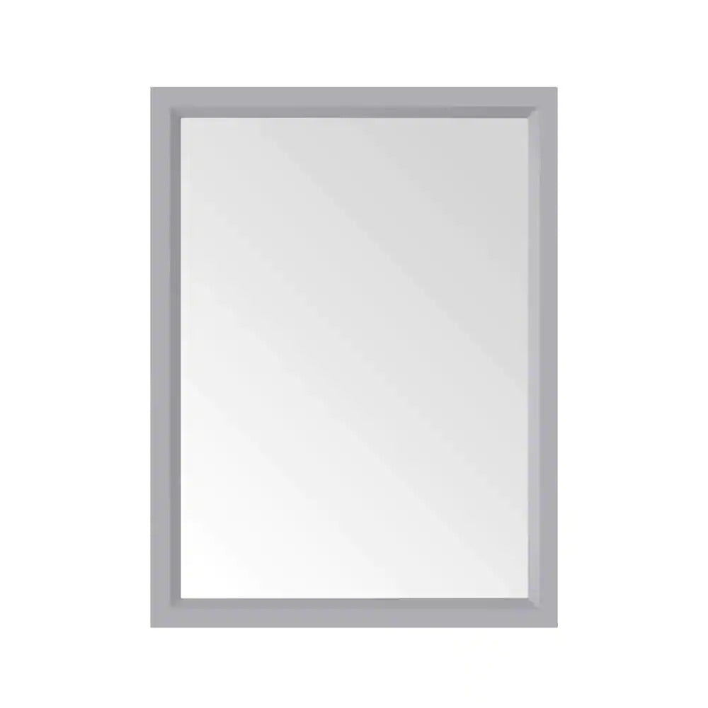 Home Decorators Collection Rockleigh 24.00 in. W x 32.00 in. H Framed Rectangular Bathroom Vanity Mirror in Pebble Grey