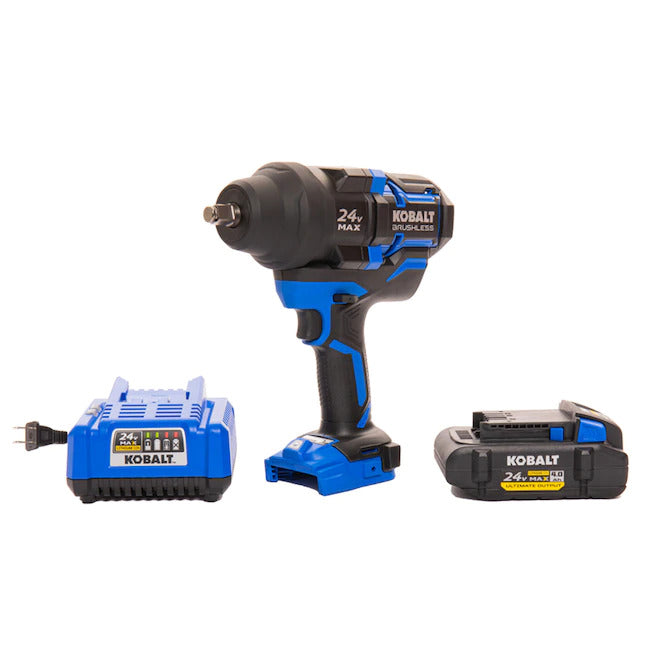 Kobalt 24-volt Max Variable Speed Brushless 1/2-in Drive Cordless Impact Wrench (Battery Included)