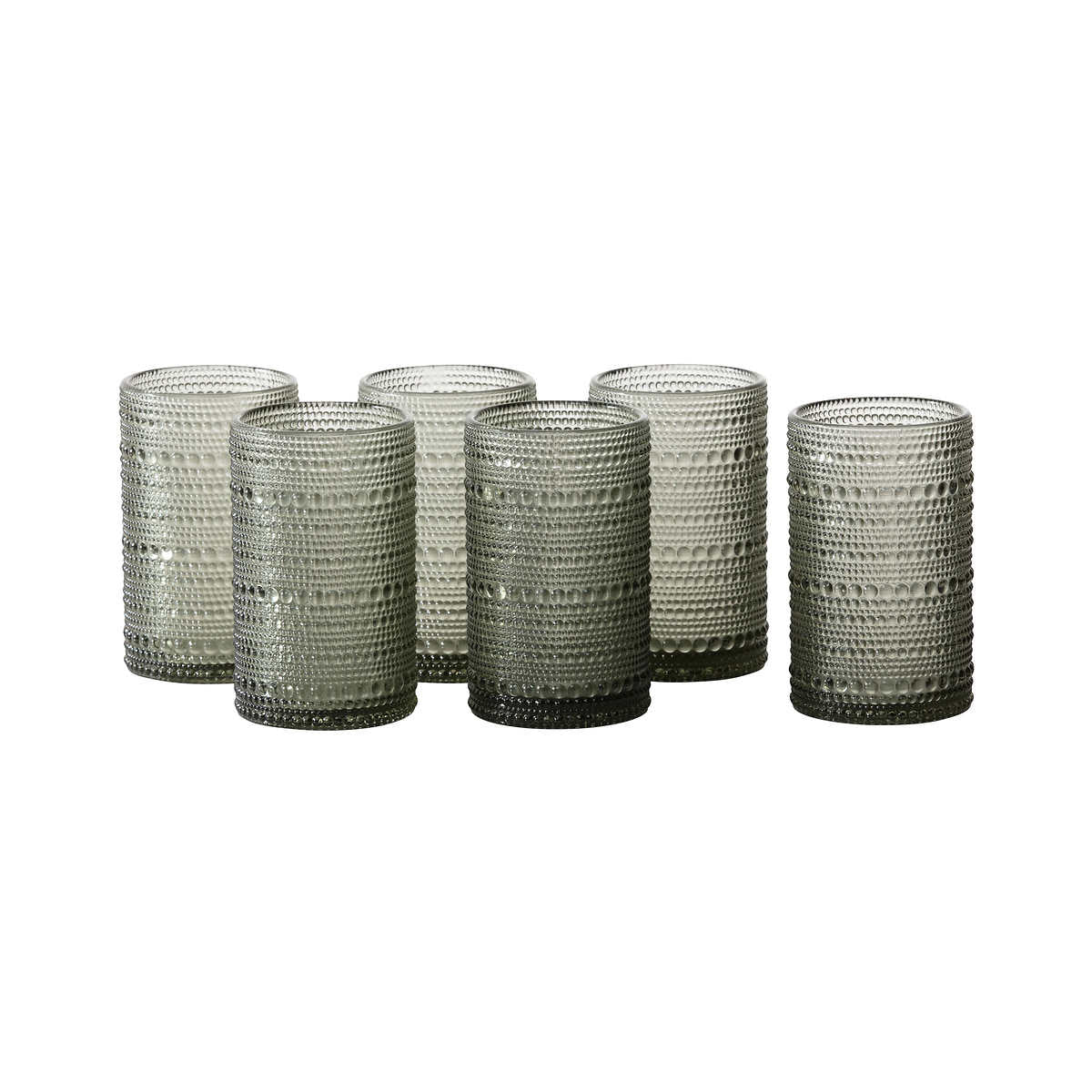Jupiter by Fortessa Beverage Glass, 6-piece Set (Smoke Grey)