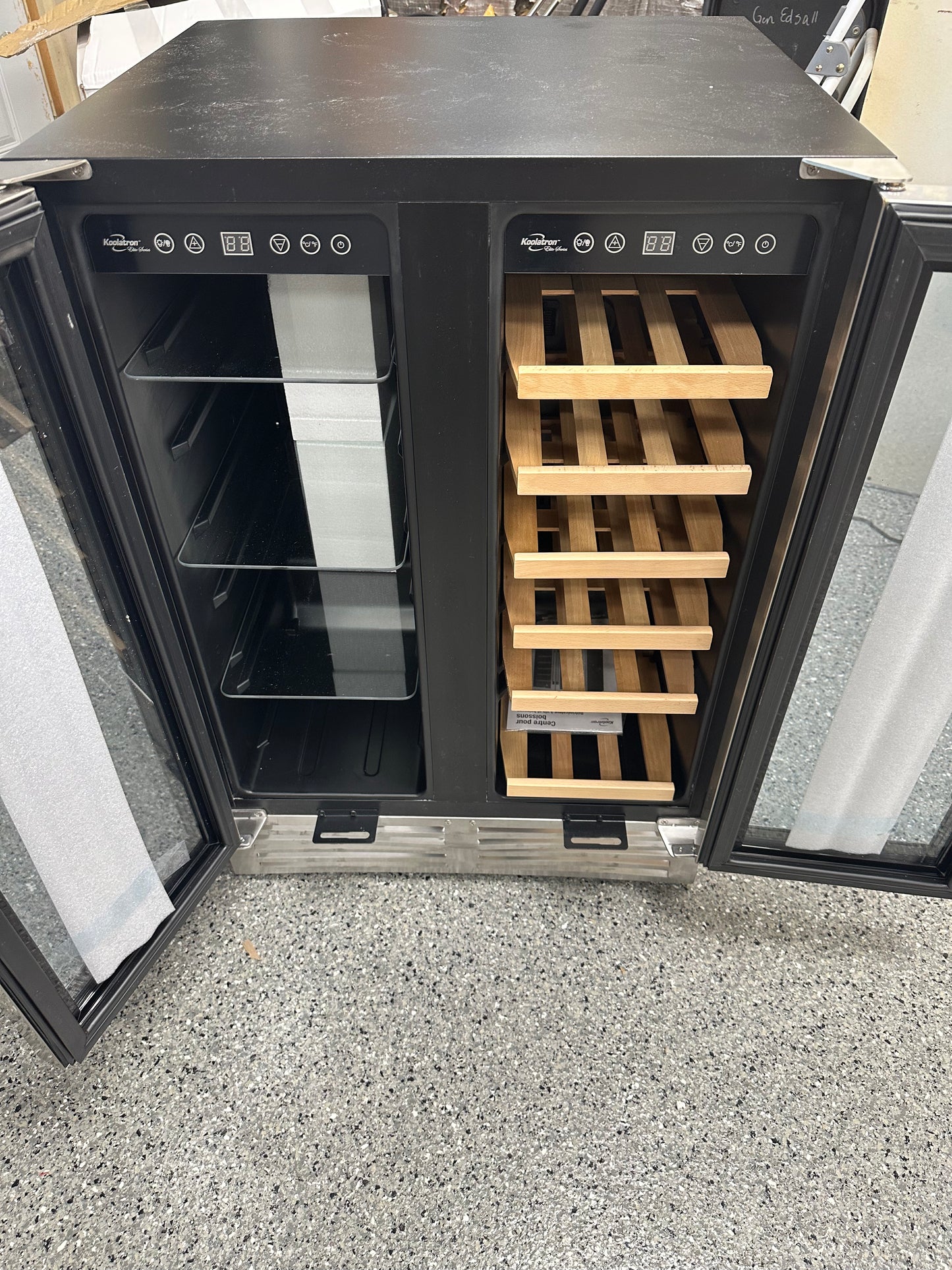 Koolatron 24-Inch Dual Zone Built-In Wine Cooler Beverage Fridge