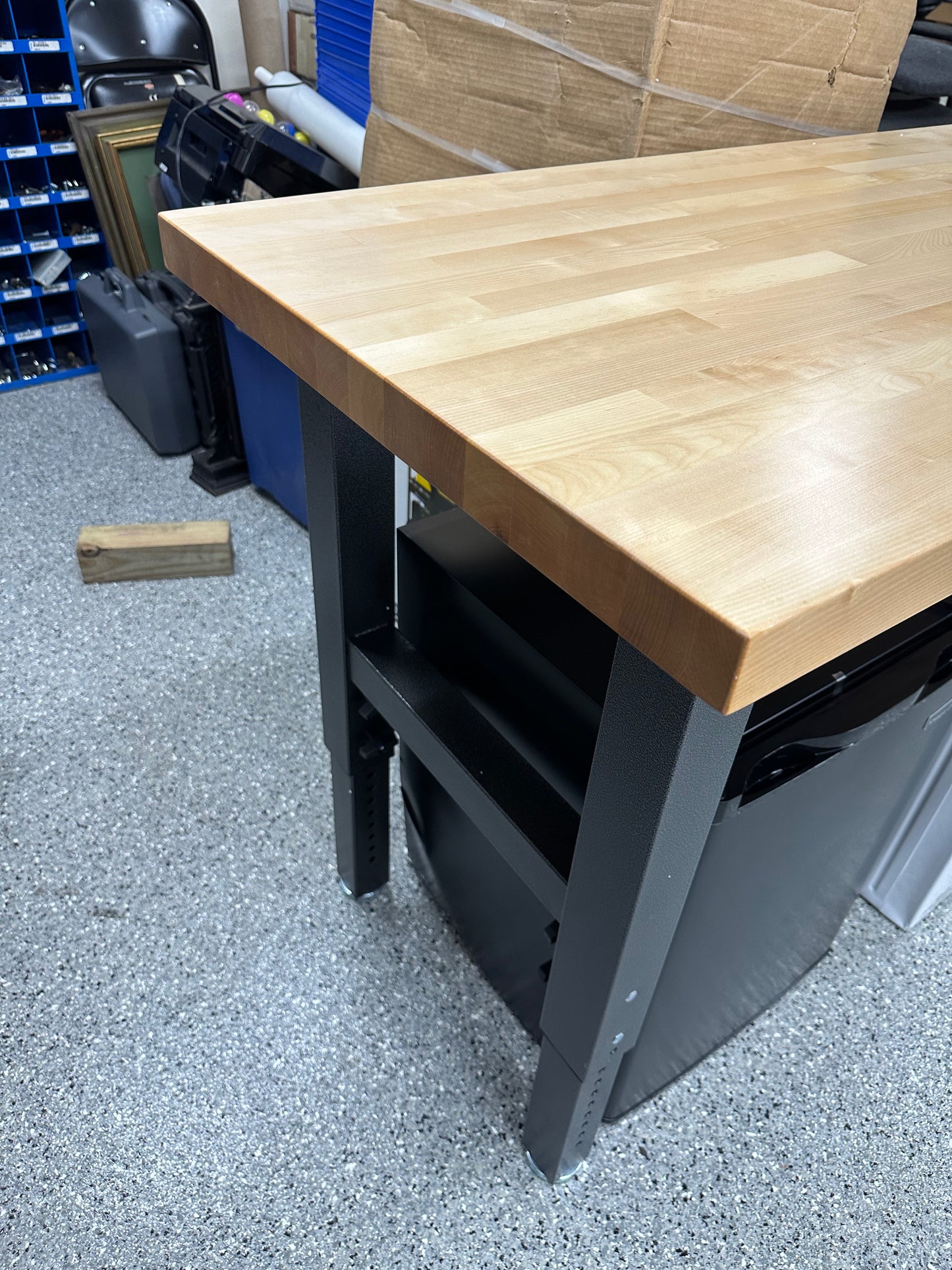 Gladiator 6 ft. Adjustable Height Birch Top Workbench