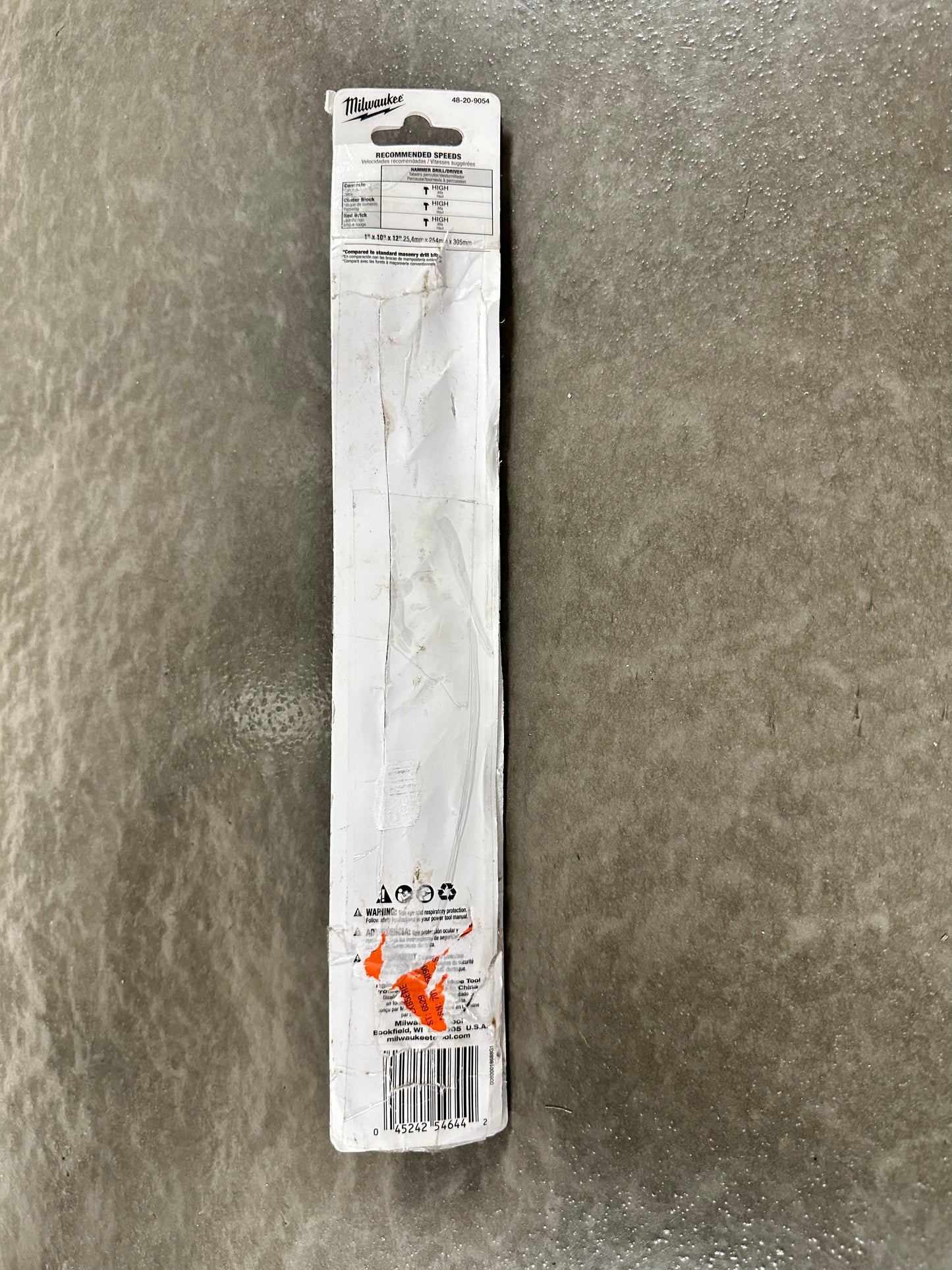 Milwaukee 1 in. x 10 in. x 12 in. Carbide Hammer Drill Bit