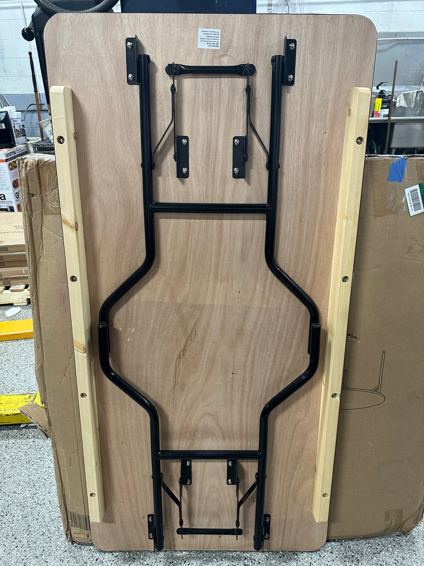 Flash Furniture 2.5-ft x 5-ft Indoor Rectangle Wood Brown Folding Banquet Table (6-Person)