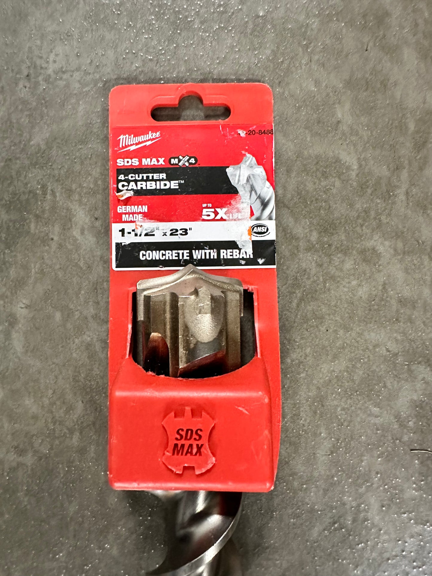 Milwaukee 1-1/2 in. x 23 in. 4-Cutter SDS-MAX Carbide Drill Bit