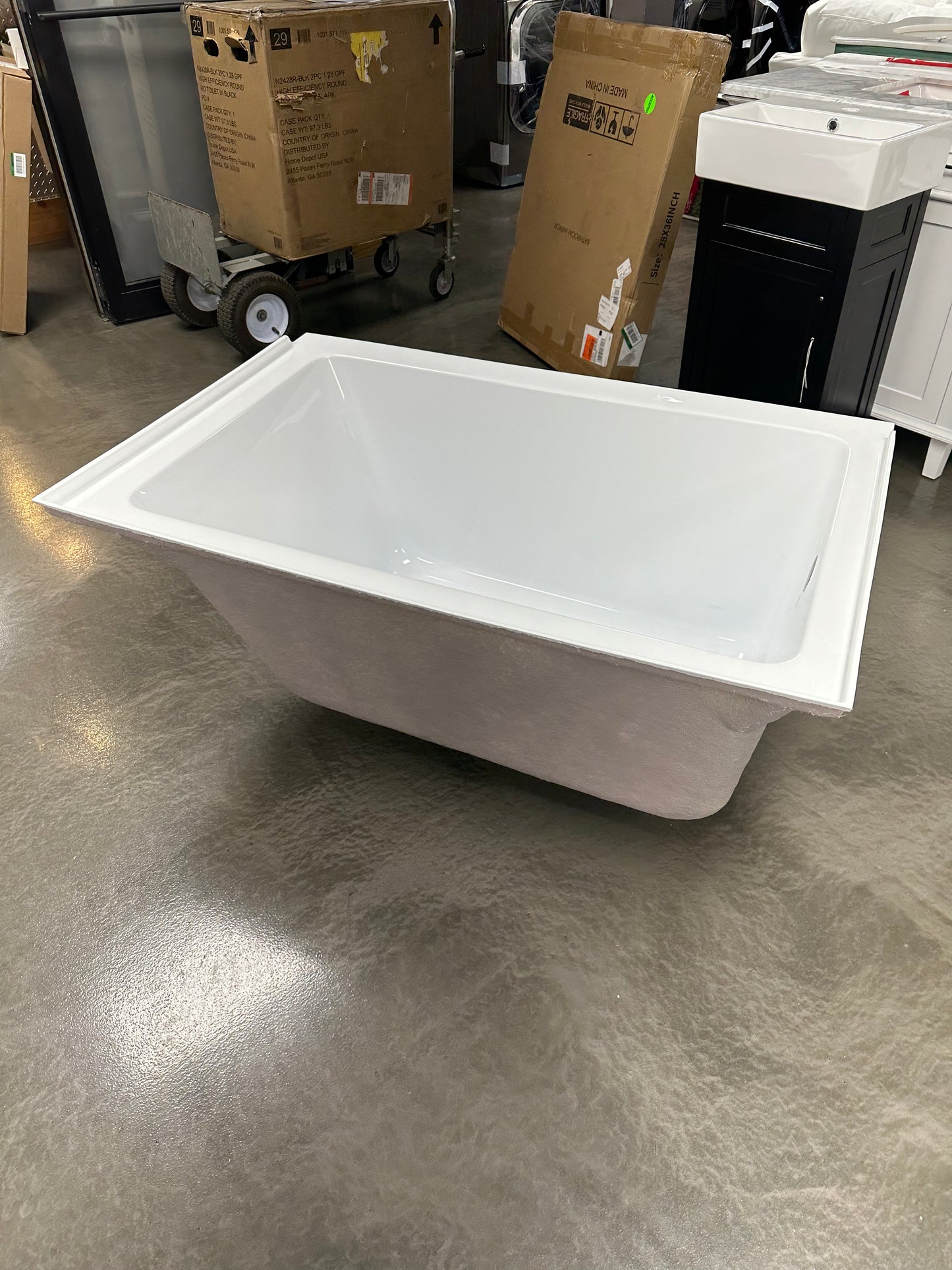 Swiss Madison Voltaire 48 in. x 32 in. Acrylic Rectangular Drop-in Left-Hand Drain Bathtub in Glossy White