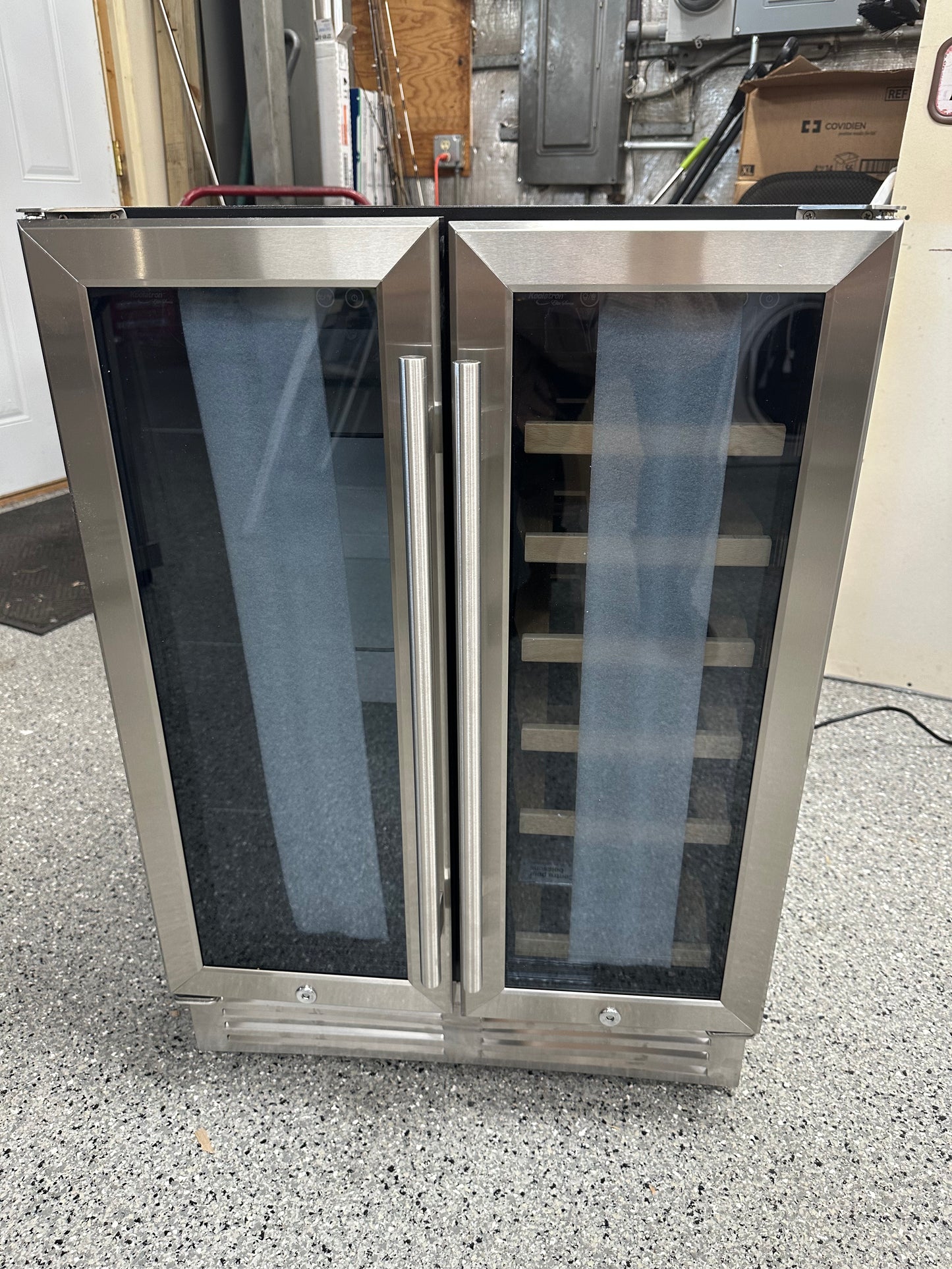 Koolatron 24-Inch Dual Zone Built-In Wine Cooler Beverage Fridge