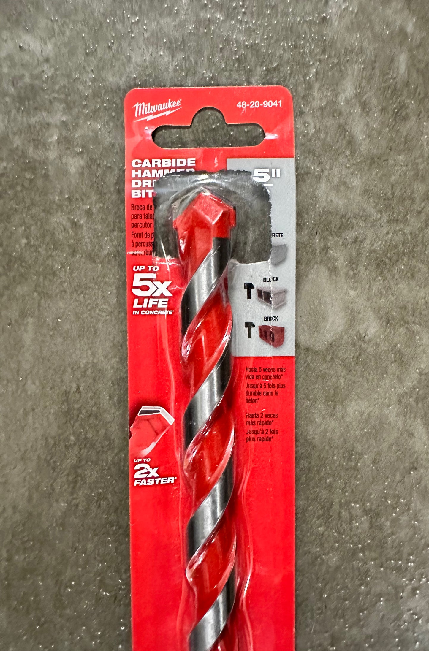Milwaukee 5/8 in. x 10 in. x 12 in. Carbide Hammer Drill Bit