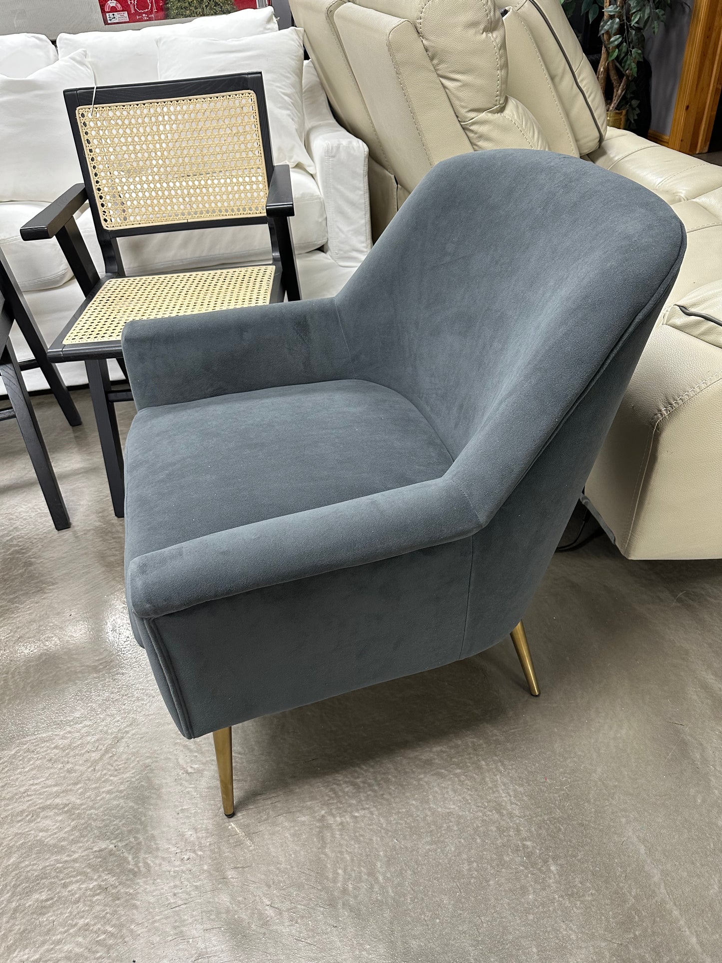 StyleWell Blairmore Charcoal Upholstered Accent Chair