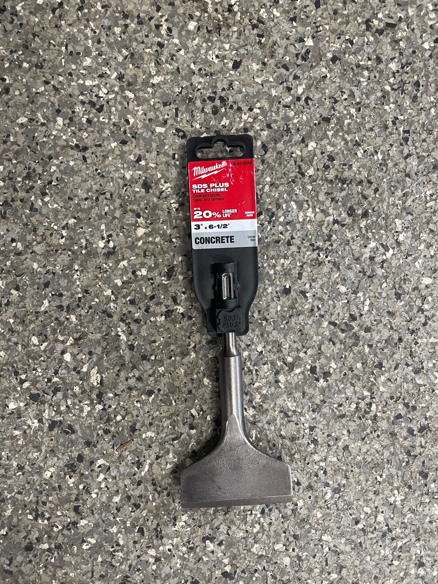 Milwaukee 3 in. x 6 in. SDS-PLUS Hammer Steel Tile Chisel