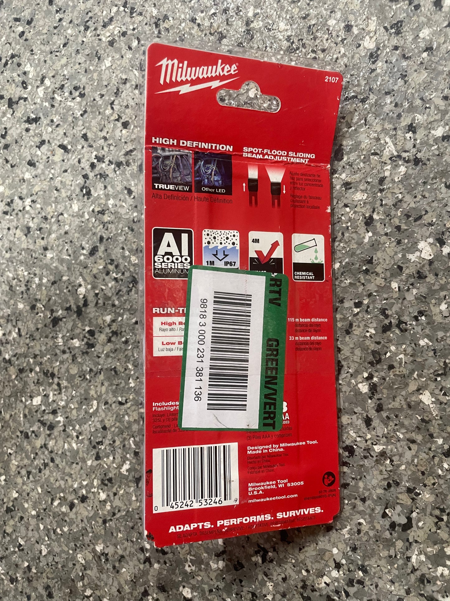 Milwaukee 325 Lumens LED Aluminum Flashlight