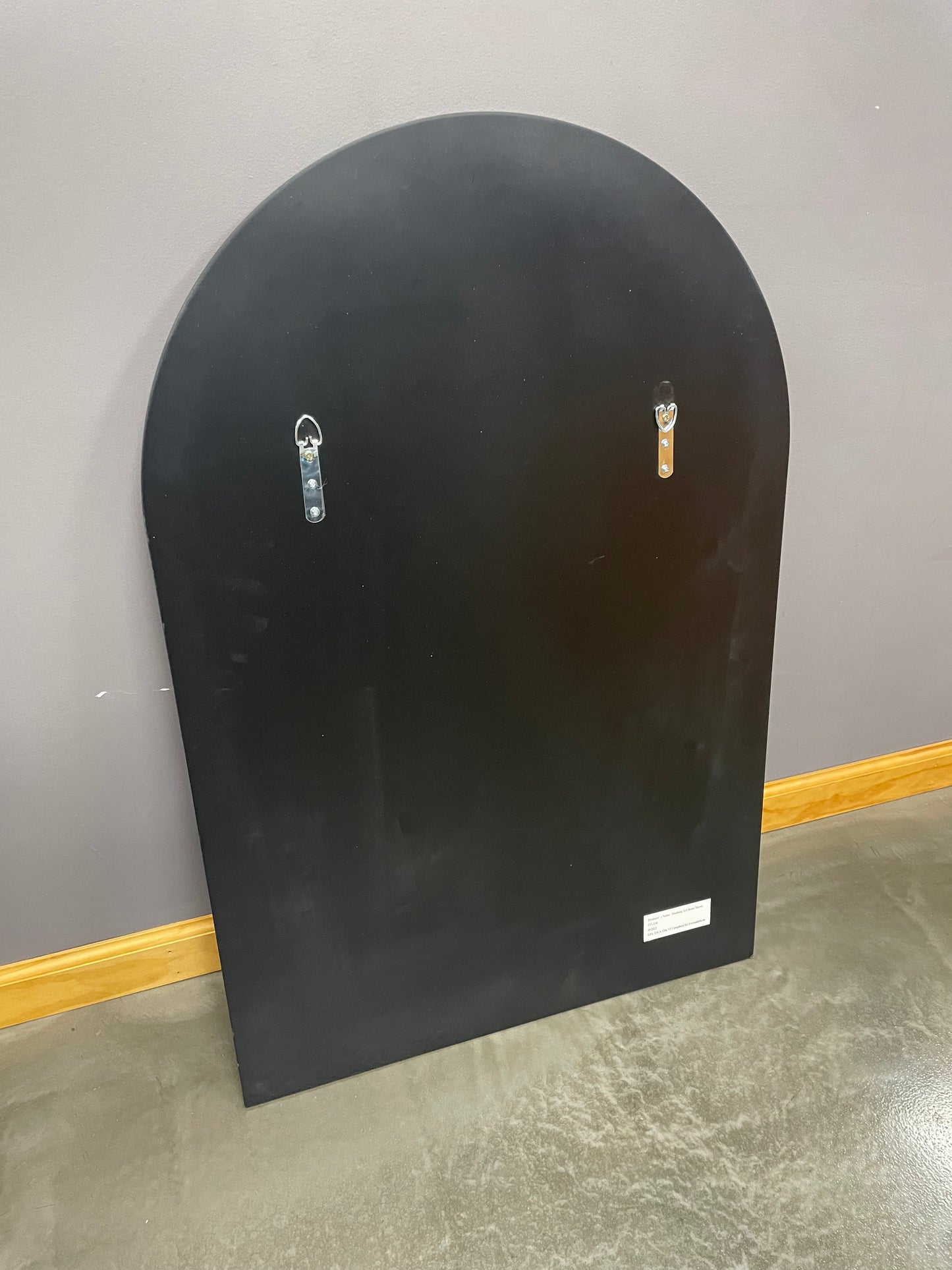 Home Decorators Collection Medium Arched Black Classic Accent Mirror (35 in. H x 24 in. W)