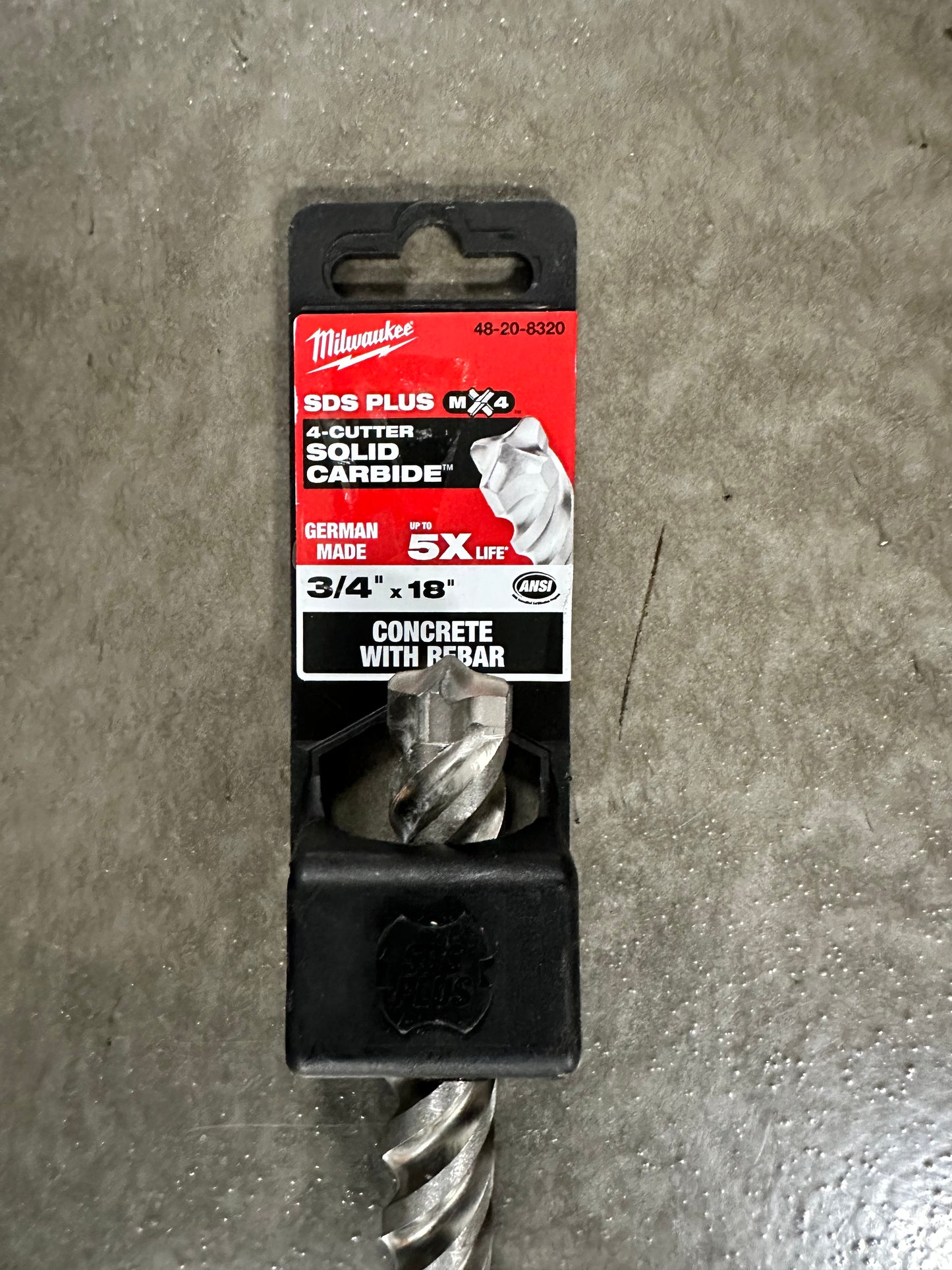 Milwaukee 3/4 in. x 18 in. 4-Cutter SDS-PLUS Carbide Drill Bit