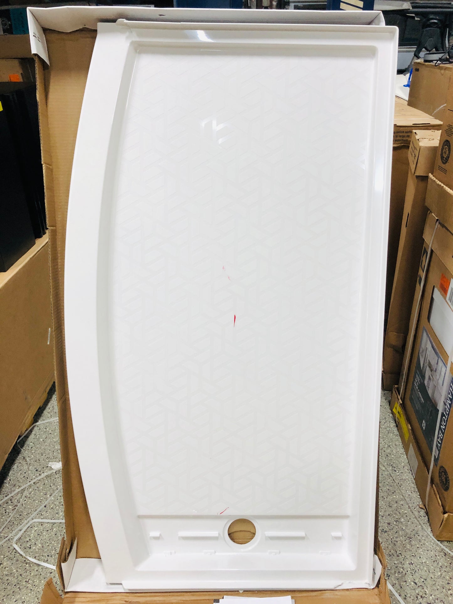 American Standard Ovation Curve 60 in. L x 30 in. W Alcove Shower Pan Base with Right Drain in Arctic White