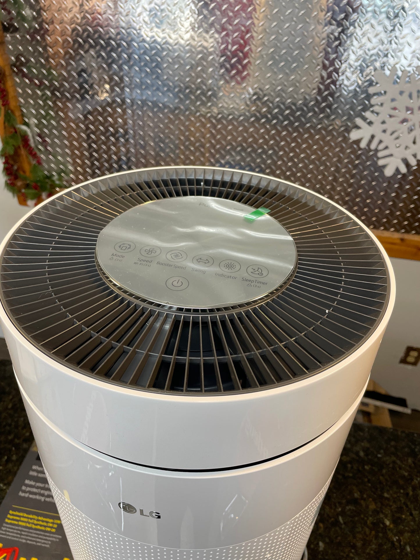 LG Electronics PuriCare 360° True HEPA Air Purifier with Clean Booster and Odor Reduction in White