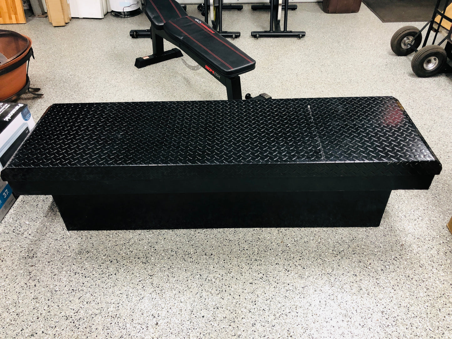 Husky 71.36 in. Matte Black Aluminum Full Size Crossbed Truck Tool Box