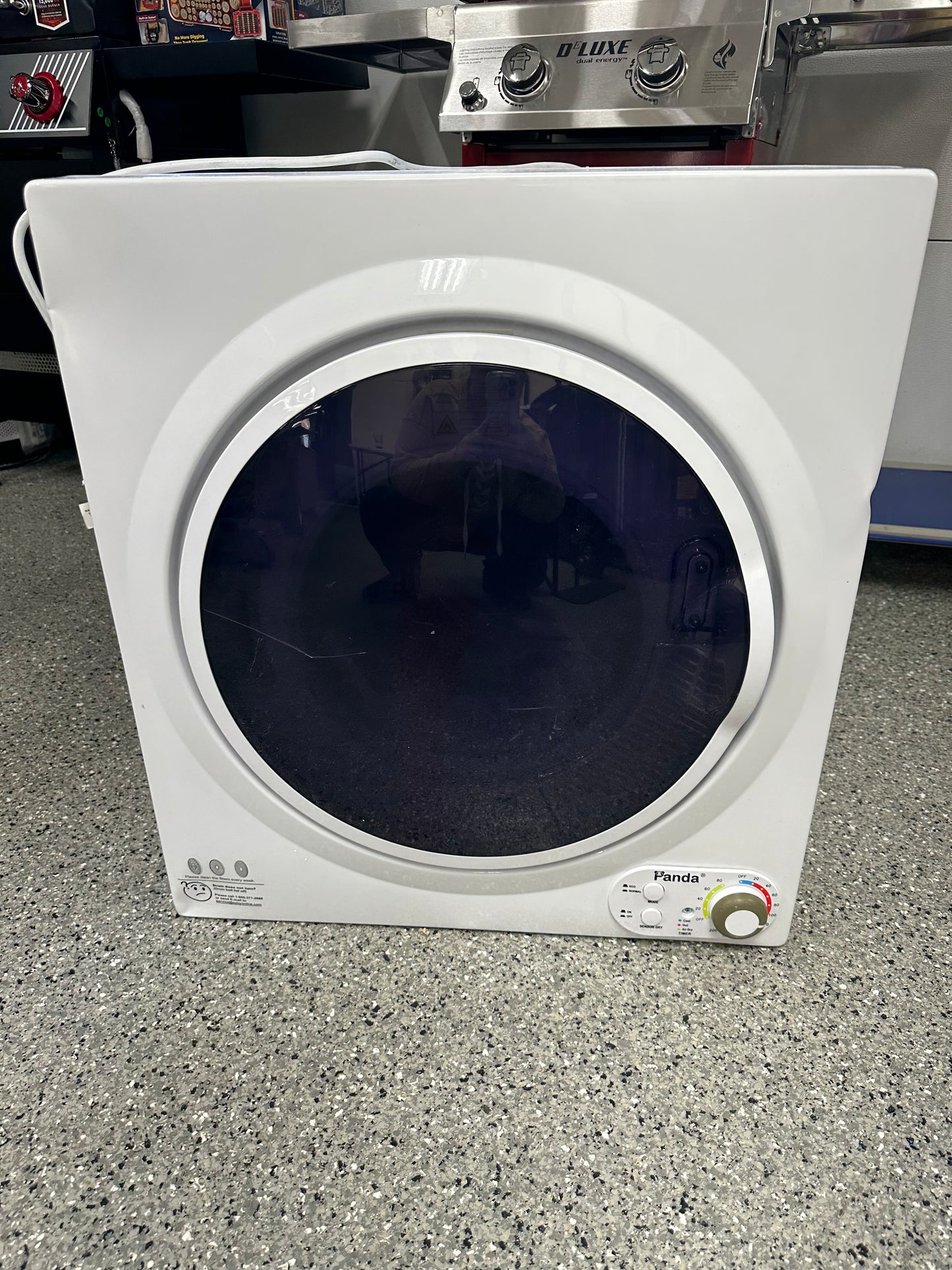 Panda 3.5 cu.ft. 110-Volt Compact Portable Electric Laundry Dryer, White and Black