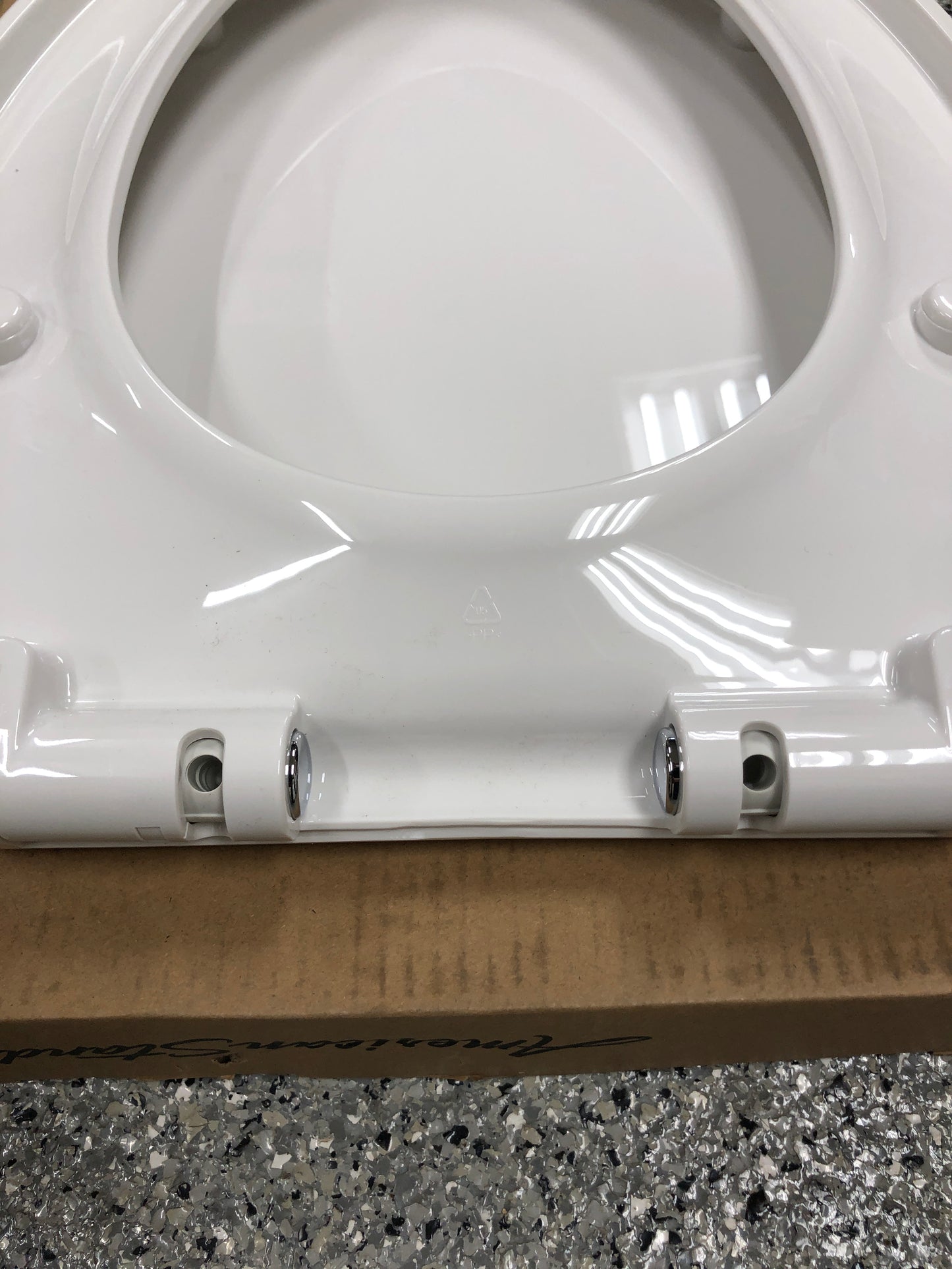 American Standard Traditional Slow-Close EverClean Elongated Closed Front Toilet Seat in White