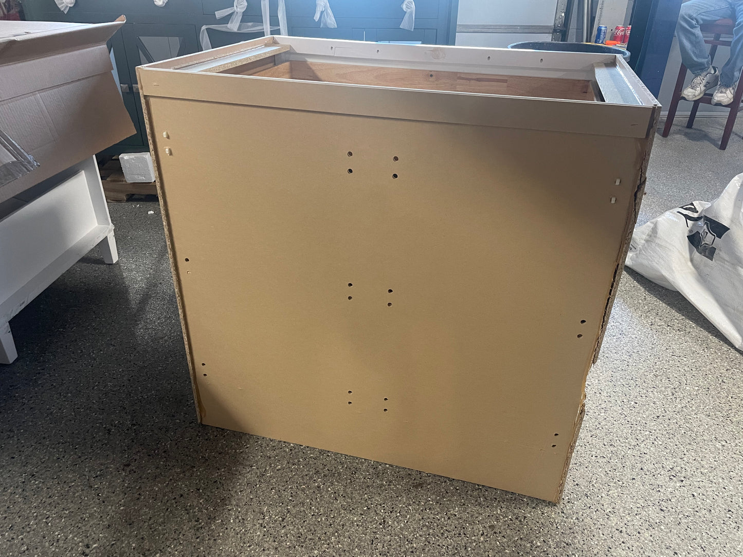 Hampton Bay Courtland Shaker 36 in. W x 24 in. D x 34.50 in. H Assembled Base Kitchen Cabinet in Polar White