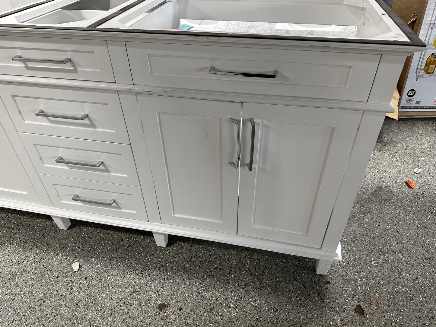 Home Decorators Collection Sonoma 72 in. W x 22 in. D x 34 in H Bath Vanity in White with White Carrara Marble Top