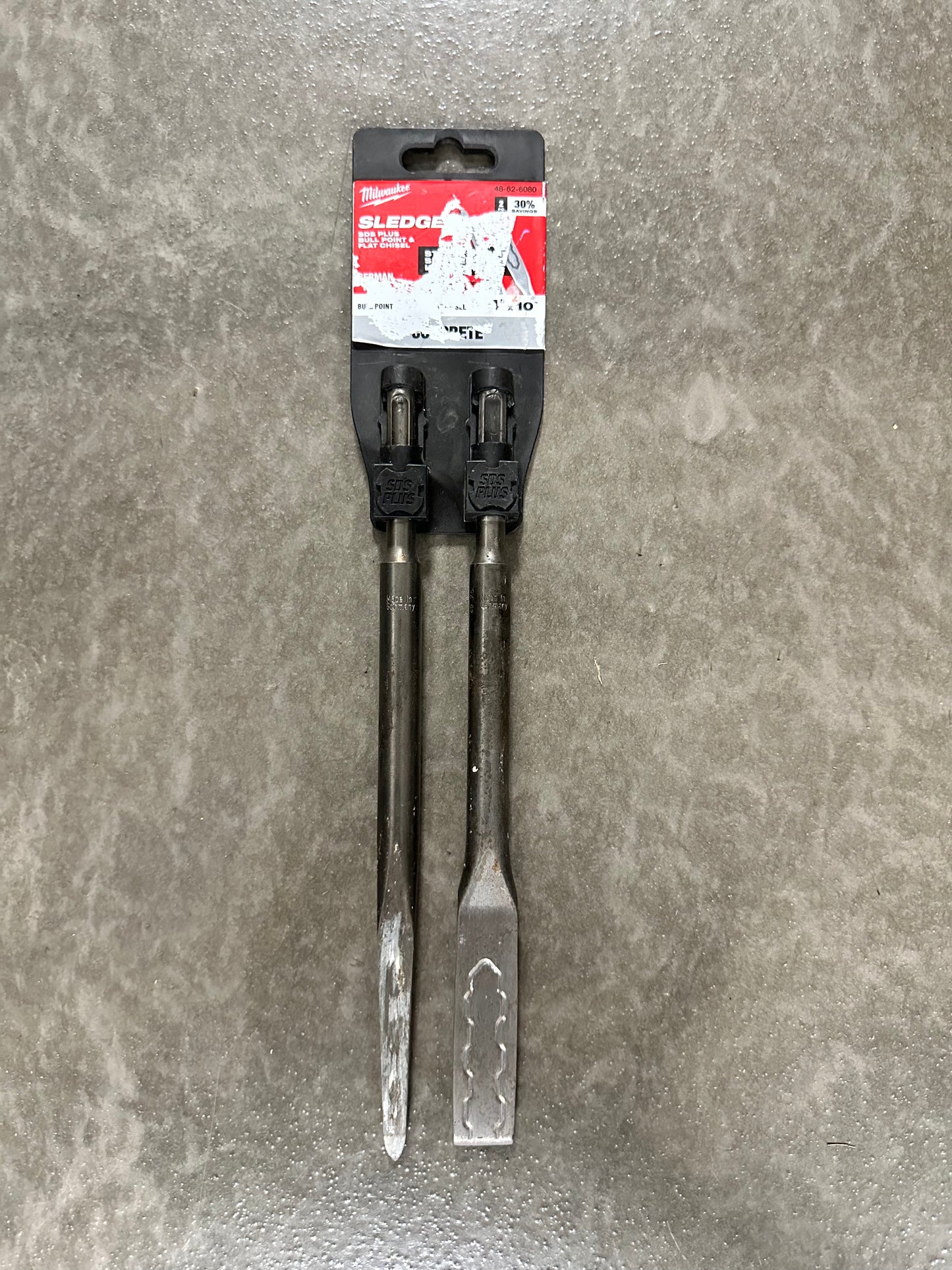 Milwaukee 10 in. SDS-PLUS Demo Bull Point Chisel and 10 in. SDS-PLUS Steel Flat Chisel (2-Pack)