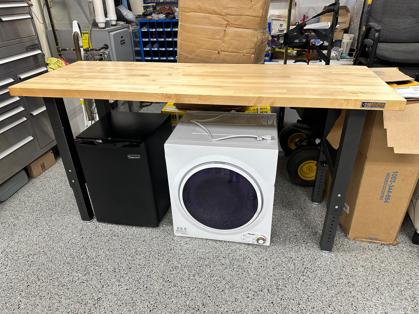 Gladiator 6 ft. Adjustable Height Birch Top Workbench