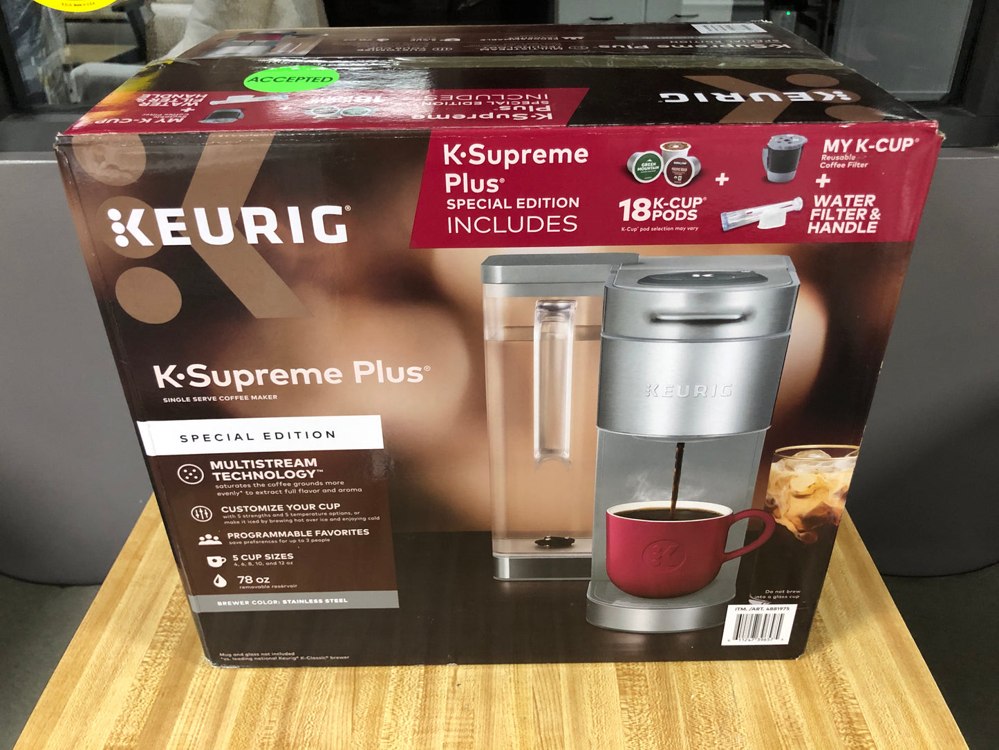 Keurig K-Supreme Plus Special Edition Single Serve Coffee Maker, with 18 K-Cup Pods