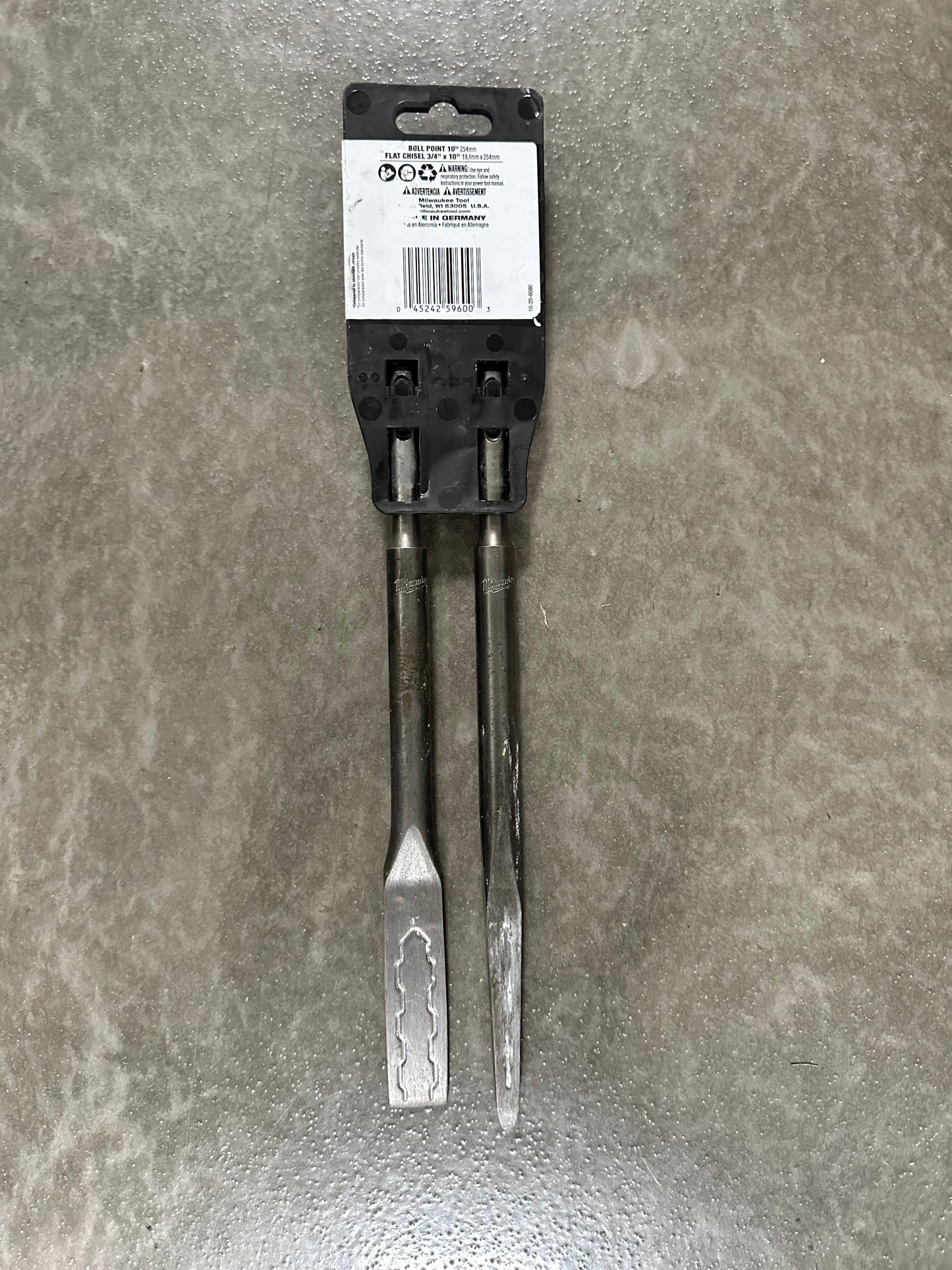 Milwaukee 10 in. SDS-PLUS Demo Bull Point Chisel and 10 in. SDS-PLUS Steel Flat Chisel (2-Pack)