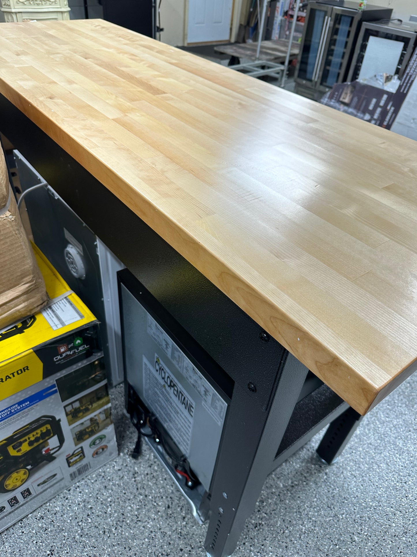 Gladiator 6 ft. Adjustable Height Birch Top Workbench