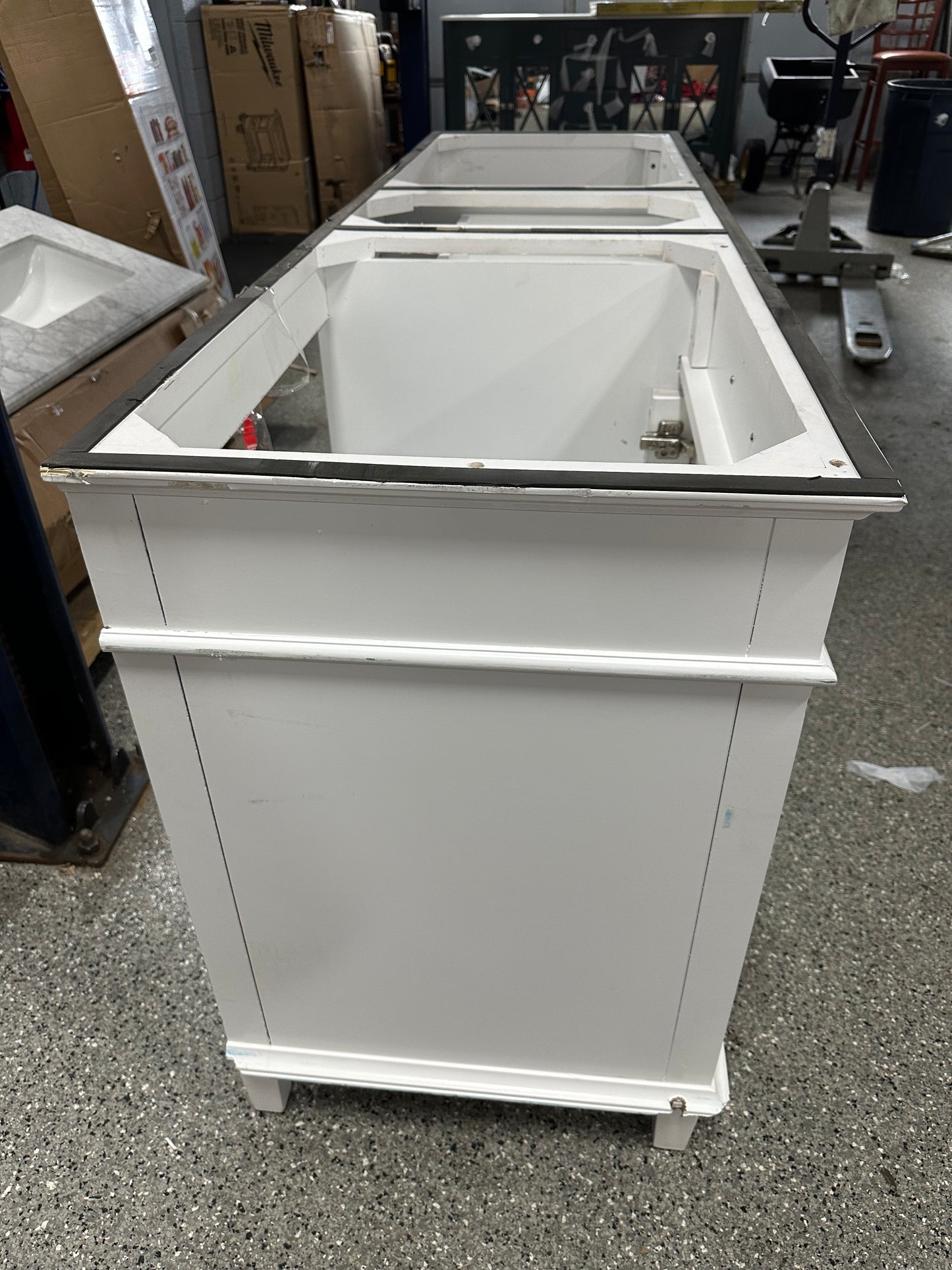 Home Decorators Collection Sonoma 72 in. W x 22 in. D x 34 in H Bath Vanity in White with White Carrara Marble Top
