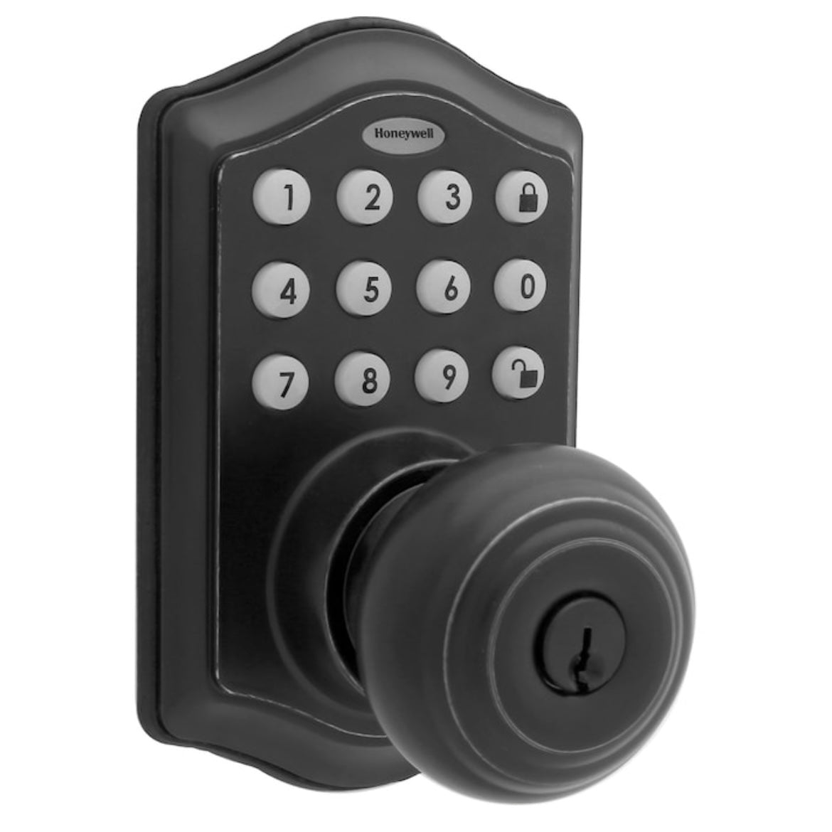 Honeywell Matte Black Electronic Knob Lighted Keypad