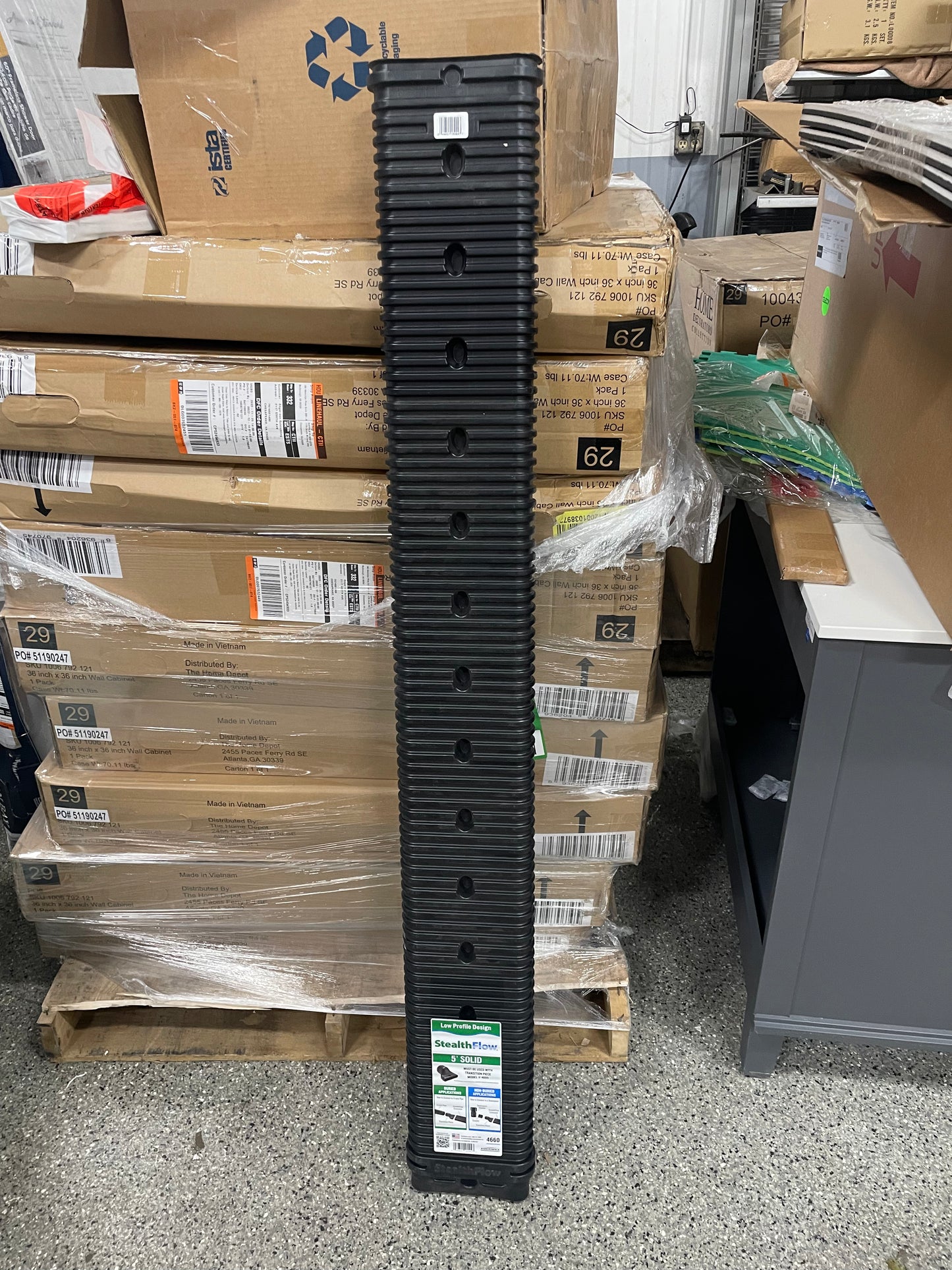 Amerimax Home Products 60 in. Black Vinyl Low Profile Downspout Extension