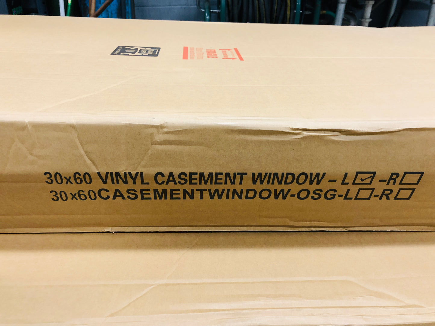 TAFCO WINDOWS 30 in. x 60 in. Left-Hand Vinyl Casement Window with Screen - White