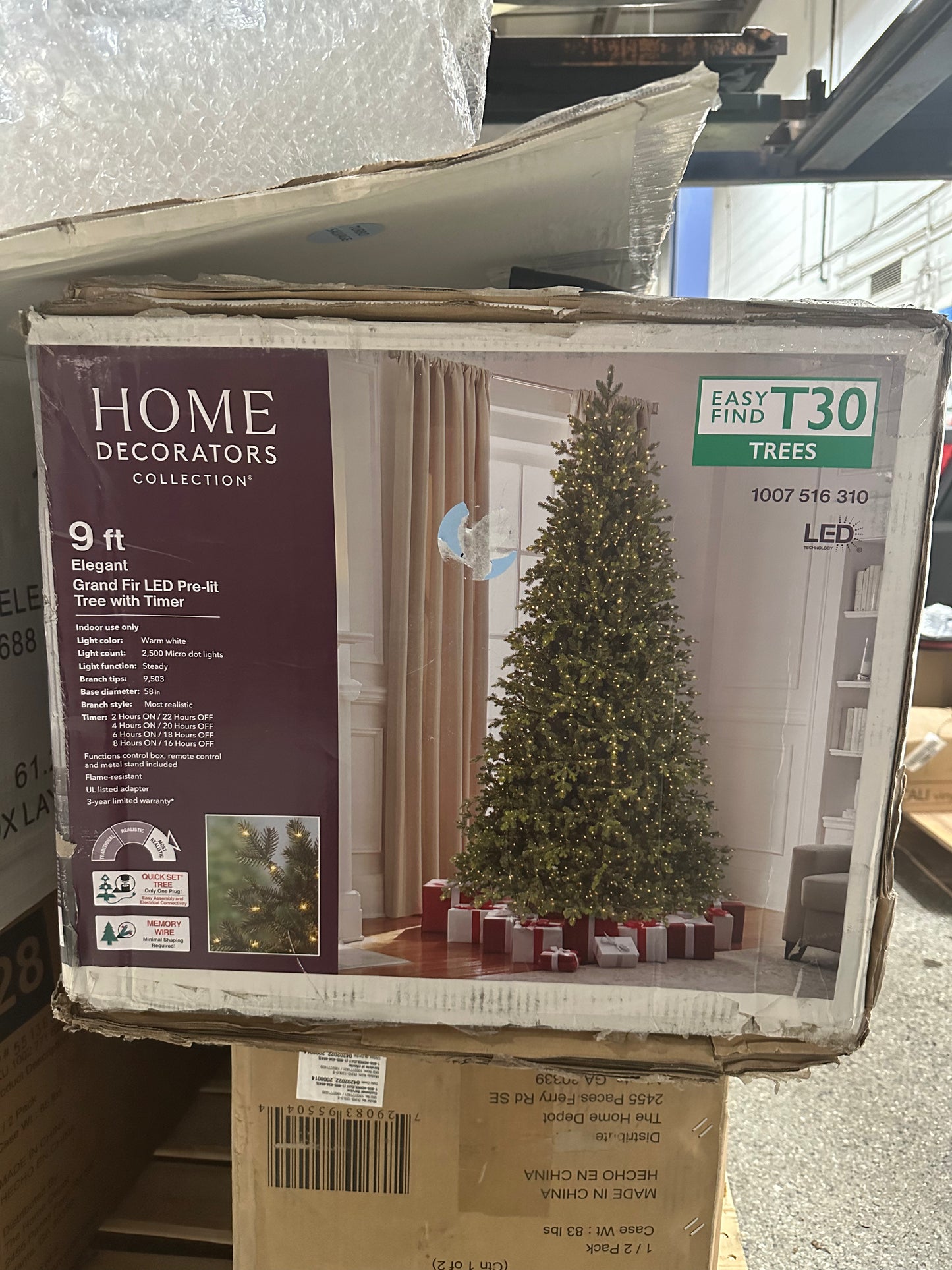 Home Decorators Collection 9 ft Elegant Grand Fir Christmas Tree