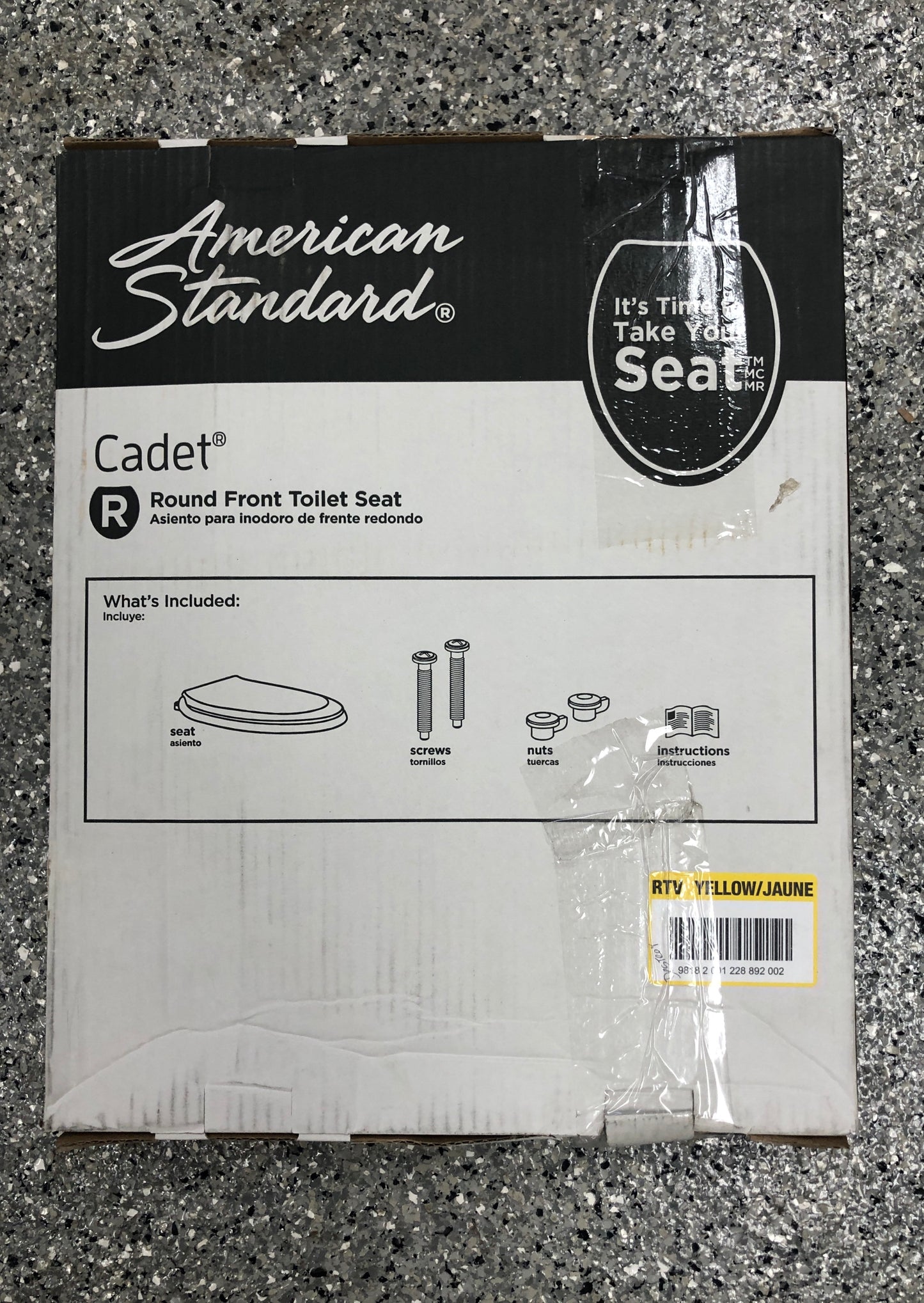 American Standard Cadet Slow Close Round Closed Front Toilet Seat with EverClean in White