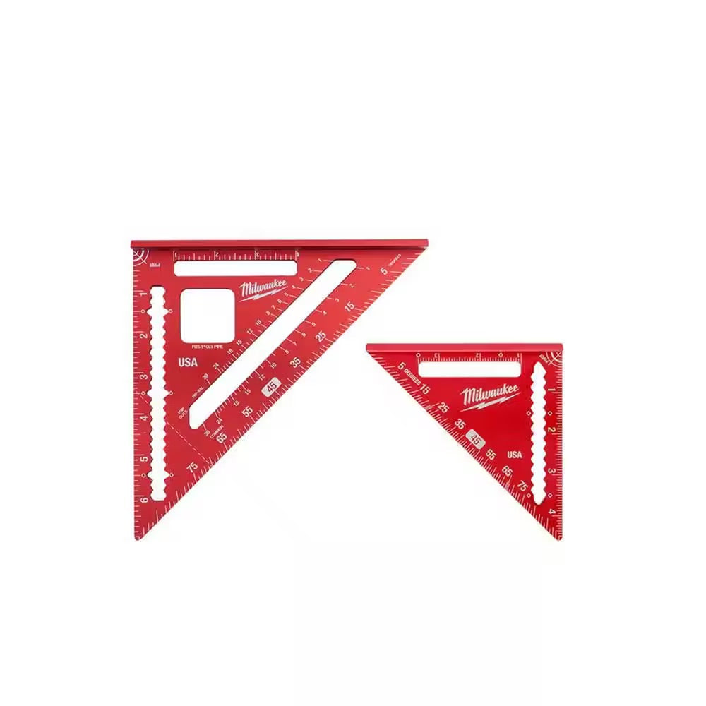 Milwaukee 7 in. Rafter Square and 4-1/2 in. Trim Square Set