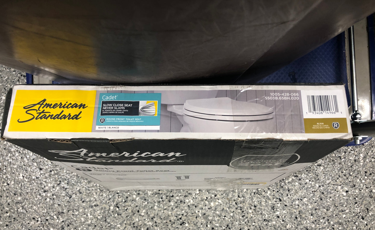 American Standard Cadet Slow Close Round Closed Front Toilet Seat with EverClean in White