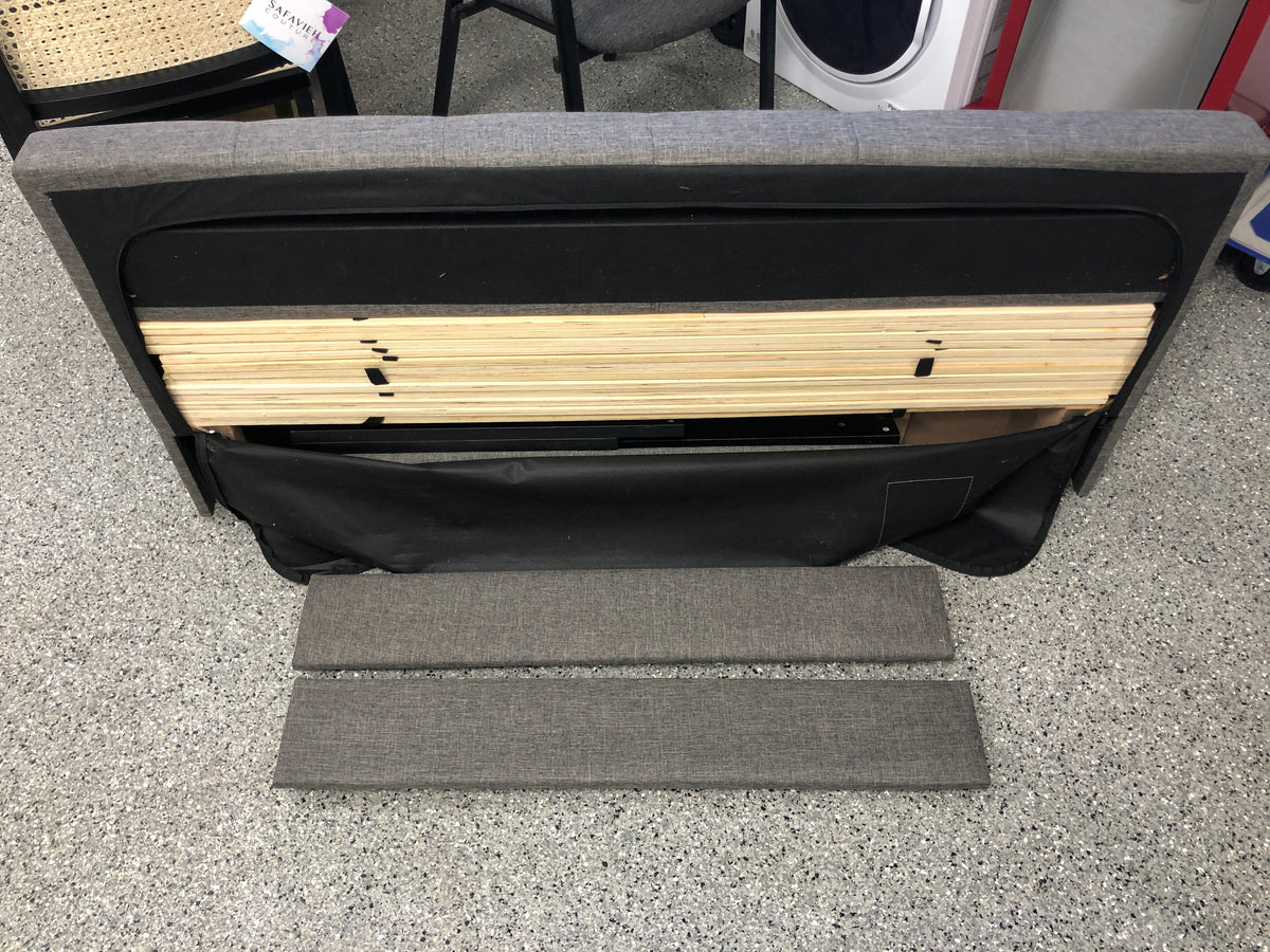 Furinno Laval Stone Full Button Tufted Bed Frame