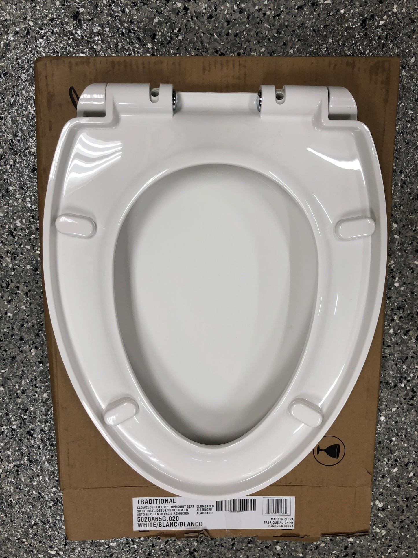 American Standard Traditional Slow-Close EverClean Elongated Closed Front Toilet Seat in White