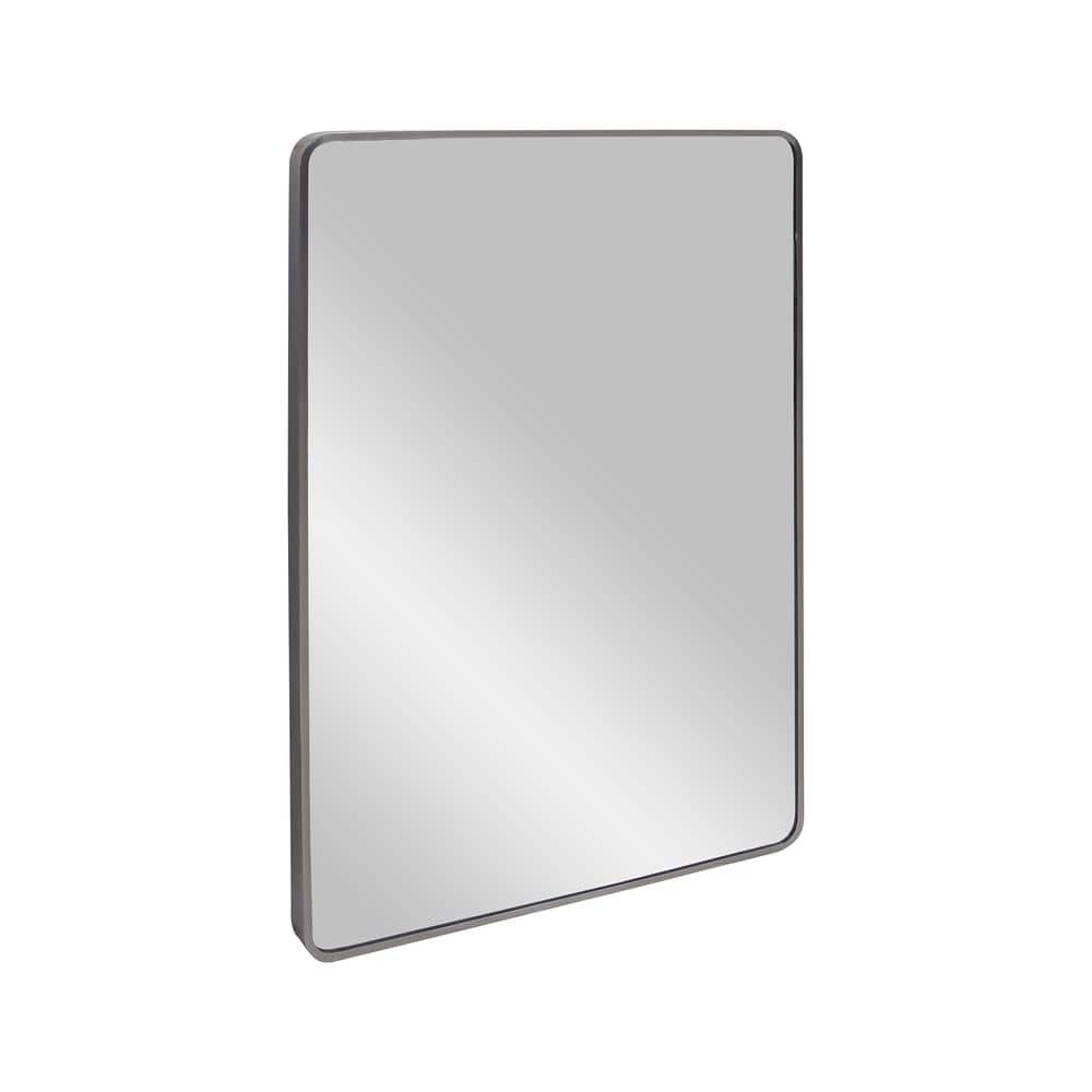 Home Decorators Collection Ryan 24 in. W x 33 in. H Rectangular Stainless Steel Framed Wall Bathroom Vanity Mirror in Matte Black