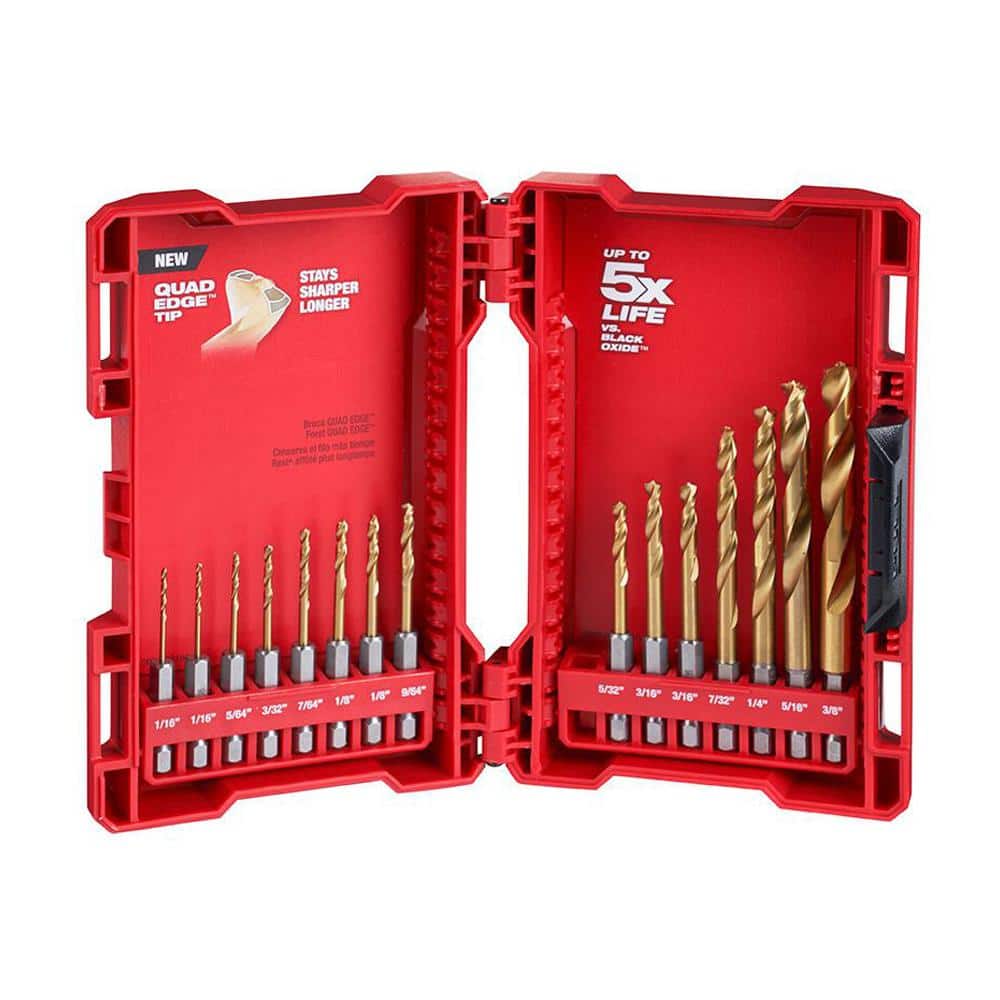Milwaukee SHOCKWAVE Impact-Duty Titanium Drill Bit Set (15-Piece)
