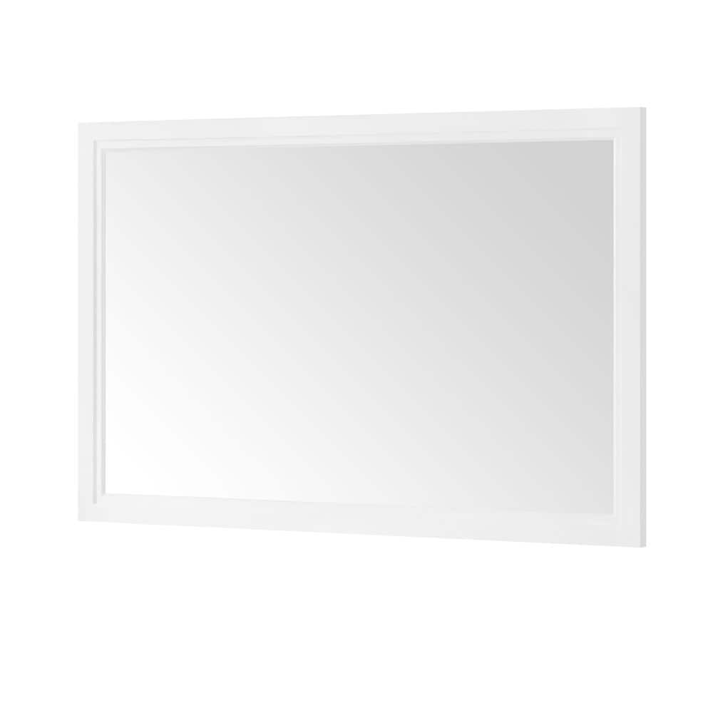 Home Decorators Collection Sandon 46.00 in. W x 30.00 in. H Framed Rectangular Bathroom Vanity Mirror in White