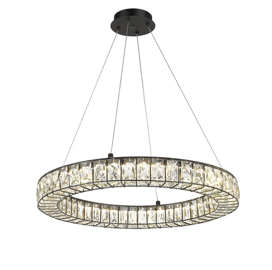allen + roth Aurelis Black Modern/Contemporary LED Dry Rated Chandelier