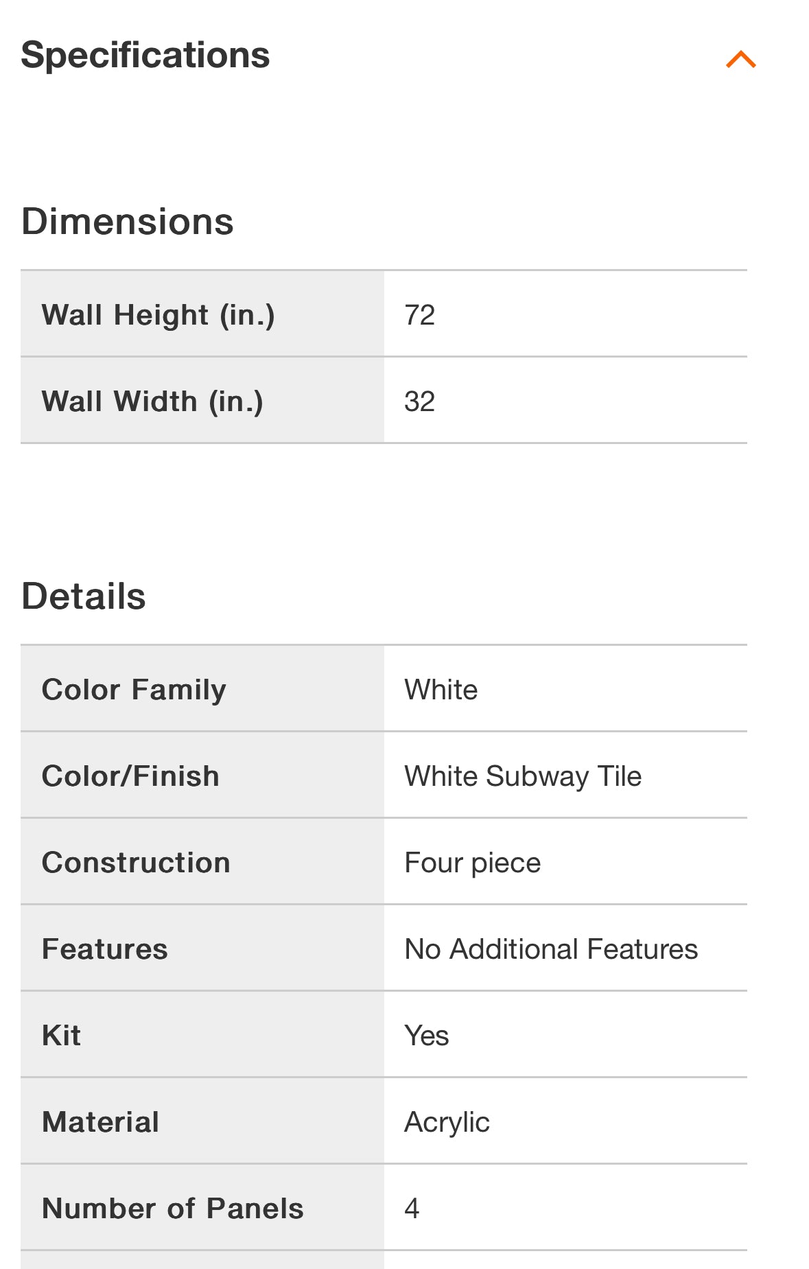 Passage 60 in. x 72 in. 2-Piece Glue-Up Alcove Shower Wall with Corner  Shelf in White Subway Tile