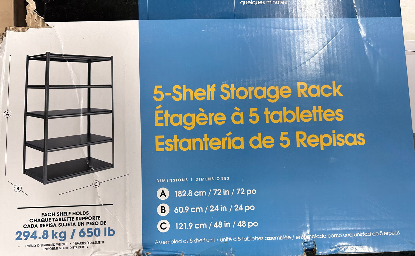 Armadillo 5 Shelf Storage Rack 48x24x72 - Matthews Auctioneers