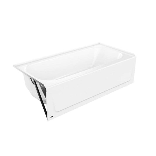 Bootz Industries Mauicast 60 in. x 30 in. Rectangular Alcove Soaking Bathtub with Left Drain in White