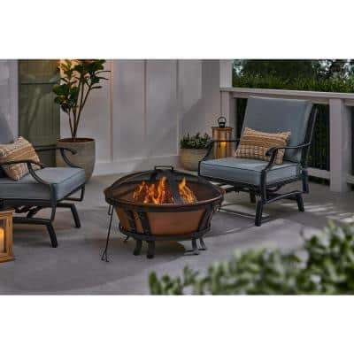 Hampton Bay 34 in. Whitlock Cast Iron Fire Pit